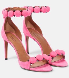Замшевые сандалии La Bombe 90 Alaïa, розовый