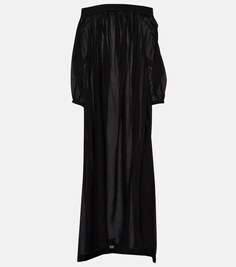 Платье макси с открытыми плечами ALAÏA, черный