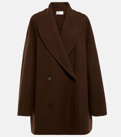 Куртка Polli из смесовой шерсти THE ROW, коричневый