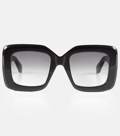 Солнцезащитные очки квадратной формы из ацетата Alaïa, черный