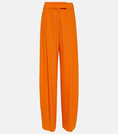 Широкие брюки со складками THE SEI, оранжевый