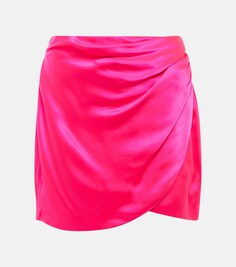 Шелковая мини-юбка с запахом THE SEI, розовый