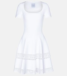 Мини-платье Vienne из стрейч-джерси ALAÏA, белый