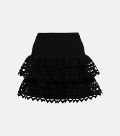 Ярусная мини-юбка Vienne ALAÏA, черный