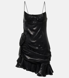 Мини-платье с драпировкой ALESSANDRA RICH, черный