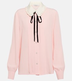 Блузка из смесового шелка ALESSANDRA RICH, розовый