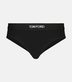 Трусы из эластичного джерси с логотипом TOM FORD, черный