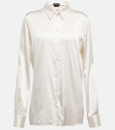 Атласная рубашка TOM FORD, белый