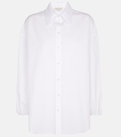 Рубашка из хлопкового поплина ALEXANDER MCQUEEN, белый