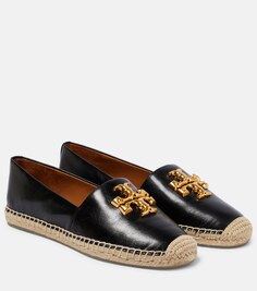 Кожаные эспадрильи Eleanor Tory Burch, черный