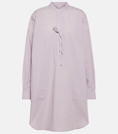 Мини-платье из смесового хлопка TOTEME, фиолетовый