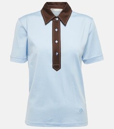 Рубашка-поло из хлопкового пике TORY SPORT, синий