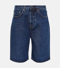 Широкие джинсовые шорты с высокой посадкой TOTEME, синий