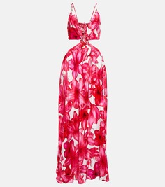 Платье макси Colette с цветочным вырезом ALEXANDRA MIRO, разноцветный