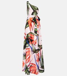 Платье макси Odetta из крепдешина ALEXANDRA MIRO, разноцветный