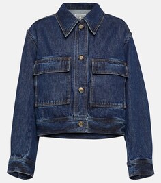 Укороченная джинсовая куртка TOTEME, синий