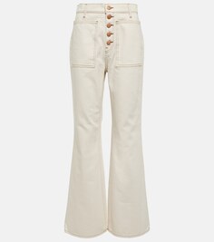 Расклешенные джинсы Lou с высокой посадкой ULLA JOHNSON, белый
