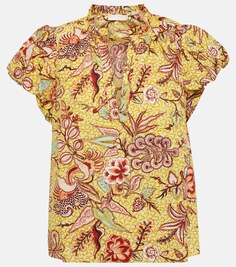 Блузка Evelyn с цветочным принтом ULLA JOHNSON, желтый