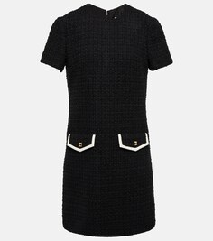Мини-платье из букле VALENTINO, черный