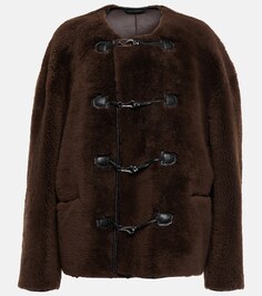 Декорированная куртка Teddy из овчины TOTEME, коричневый