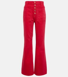 Расклешенные джинсы Lou с высокой посадкой ULLA JOHNSON, розовый