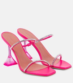 Декорированные сандалии Gilda 95 из ПВХ Amina Muaddi, розовый