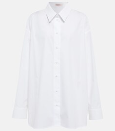 Рубашка из хлопкового поплина VALENTINO, белый