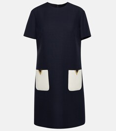 Мини-платье Crêpe Couture VALENTINO, синий