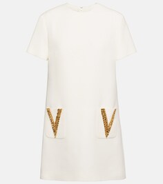 Украшенное мини-платье Crêpe Couture VALENTINO, белый