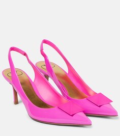 Туфли-лодочки One Stud из лакированной кожи с ремешком на пятке Valentino Garavani, розовый