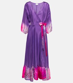 Платье миди Hailey с запахом ANNA KOSTUROVA, фиолетовый