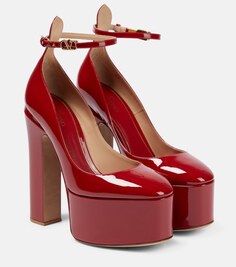 Туфли-лодочки Tan-Go из лакированной кожи на платформе Valentino Garavani, красный