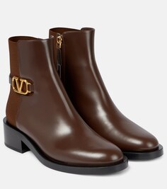 Ботинки челси со вставками и логотипом VLogo Valentino Garavani, коричневый