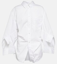 Полосатая рубашка BB Corp Twisted Swing BALENCIAGA, белый