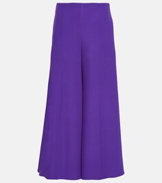Широкие шелковые брюки VALENTINO, фиолетовый