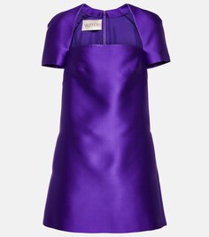 Атласное мини-платье Duchesse VALENTINO, фиолетовый