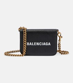 Мини-кошелек на цепочке Balenciaga, черный