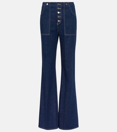 Широкие джинсы Crosbie с высокой посадкой VERONICA BEARD, синий