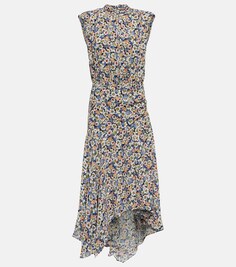 Платье миди Anuli с цветочным принтом VERONICA BEARD, разноцветный