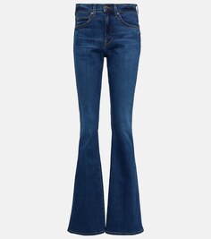 Расклешенные джинсы Beverly с высокой посадкой VERONICA BEARD, синий