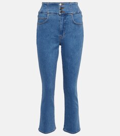 Расклешенные джинсы Carly с завышенной талией VERONICA BEARD, синий