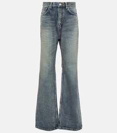 Расклешенные джинсы средней посадки BALENCIAGA, синий