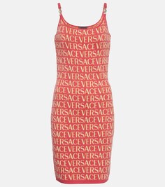 Платье мини с логотипом Medusa &apos;95 VERSACE, розовый