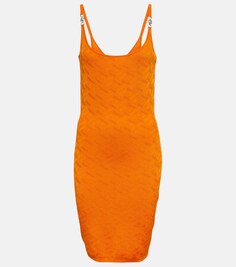 Жаккардовое мини-платье Medusa &apos;95 La Greca VERSACE, оранжевый