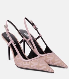 Туфли-лодочки Versace Allover с ремешком на пятке Versace, розовый