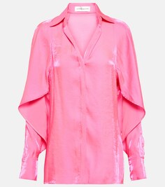 Драпированная блузка VICTORIA BECKHAM, розовый