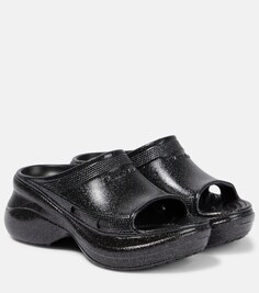 Шлепанцы на платформе x Crocs Balenciaga, черный