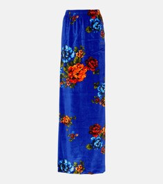 Юбка макси с цветочным принтом и высокой посадкой VETEMENTS, разноцветный