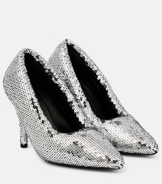 Туфли-лодочки большого размера Balenciaga, серебряный
