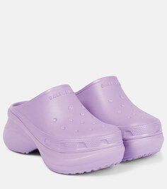Шлепанцы X Crocs на платформе Balenciaga, фиолетовый